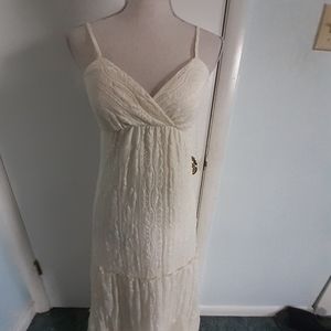 Medium off white lace maxi dress